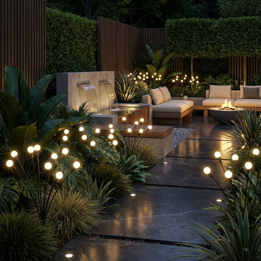 ## Solar-Gartenleuchte für den Außenbereich – Firefly Stimmungsleuchte mit beweglichem Stab