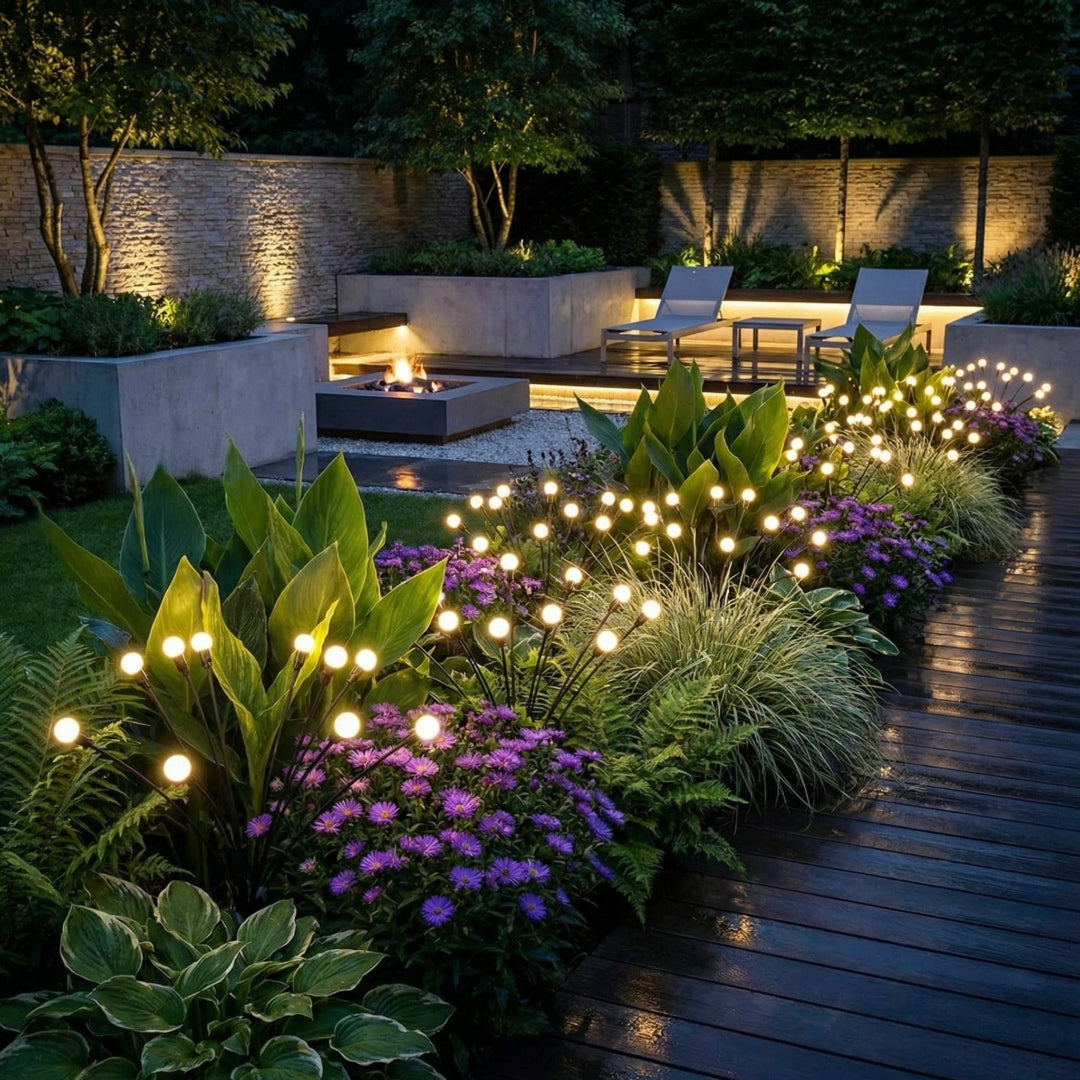 ## Solar-Gartenleuchte für den Außenbereich – Firefly Stimmungsleuchte mit beweglichem Stab