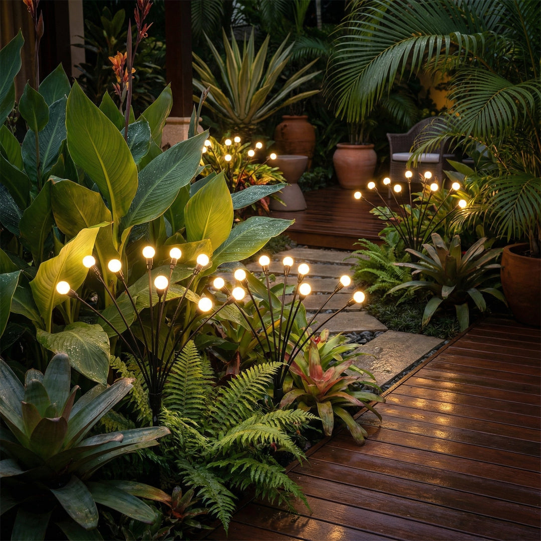 ## Solar-Gartenleuchte für den Außenbereich – Firefly Stimmungsleuchte mit beweglichem Stab