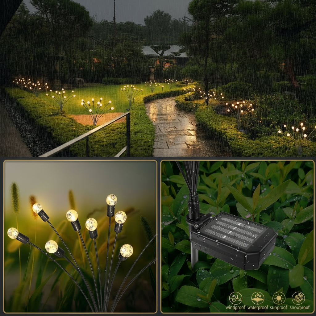## Solar-Gartenleuchte für den Außenbereich – Firefly Stimmungsleuchte mit beweglichem Stab