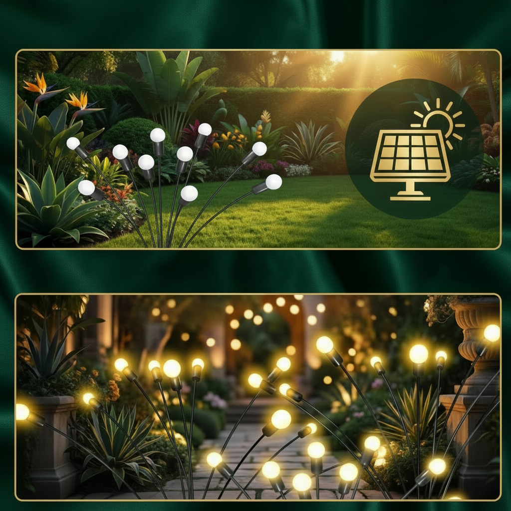 ## Solar-Gartenleuchte für den Außenbereich – Firefly Stimmungsleuchte mit beweglichem Stab
