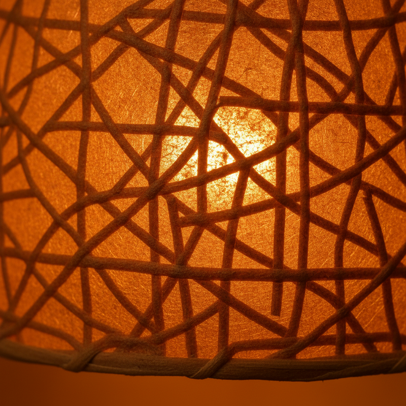 ## Marlow Tischlampe aus geflochtenem Rattan